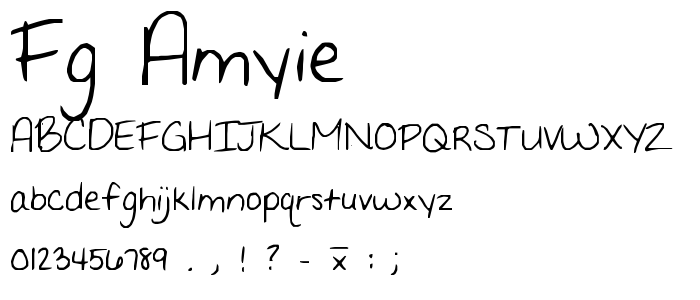 FG Amyie font
